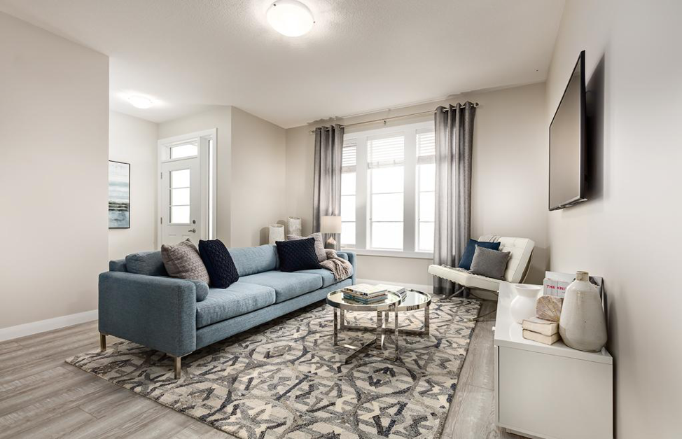 Living room in the Concord by Broadview homes