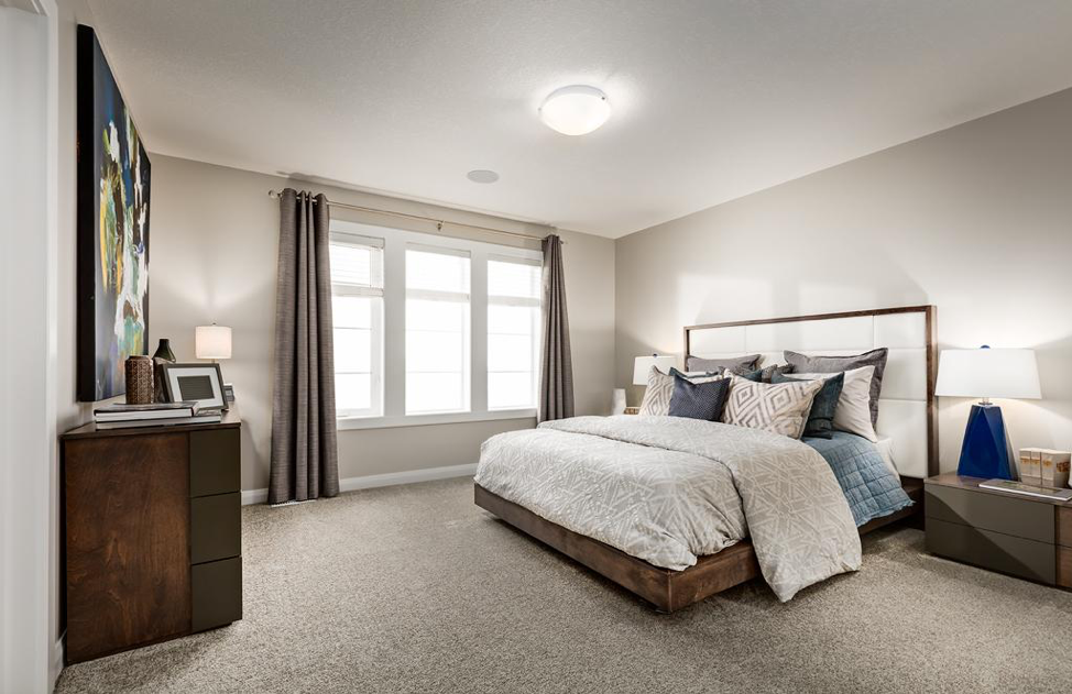 Master bedroom in the Concord by Broadview homes