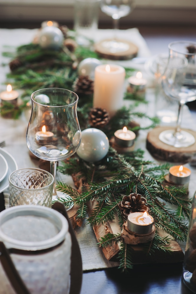 holiday decor with natural elements
